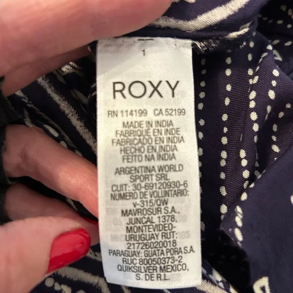 Gorgeous Roxy Navy Strapless Mini Sundress❤️M - Picture 9 of 10